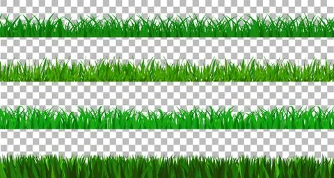 Collection Green Grass spring There are many form isolated on transparent bac Stock Illustration