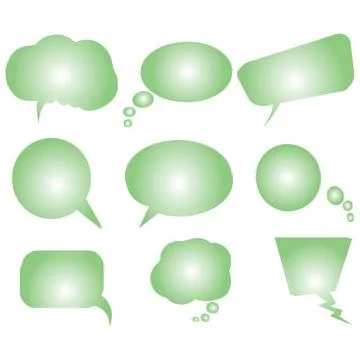 Collection of green stylized text bubbles collection of green stylized tex... Stock Photos
