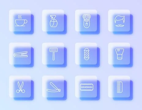 A collection of grooming tools Stock Illustration