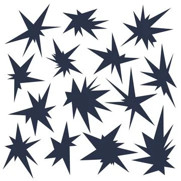 Collection of groove psychedelic hole elements. Retro design Stock Illustration