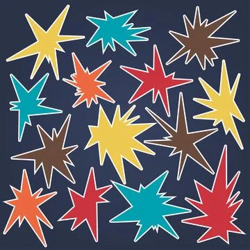 Collection of groove psychedelic hole elements. Retro design Stockillustratie