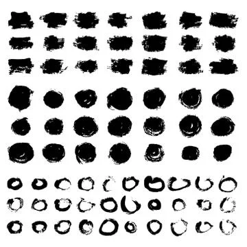 Collection of grunge brushes Stock Illustration
