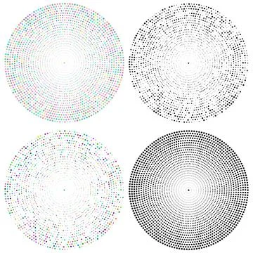 A collection of Halftone Dot Pattern Design for Wallpaper with Colorful Illustrazione stock