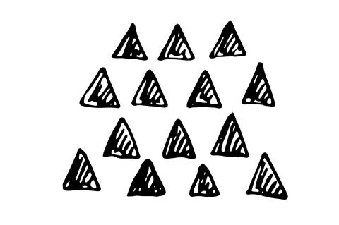 Collection of hand drawn abstract shapes Stock Illustration