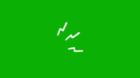 Collection of hand drawn doodle accent animations on a green screen background Stockbeeldmateriaal 341677705