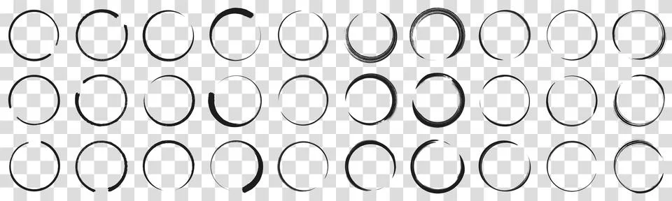 Collection hand drawn round shape. Set of circular frames. Sketch of circul.. Stock Illustration