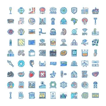 Collection of hand drawn scribble doodle icons Stock Illustration