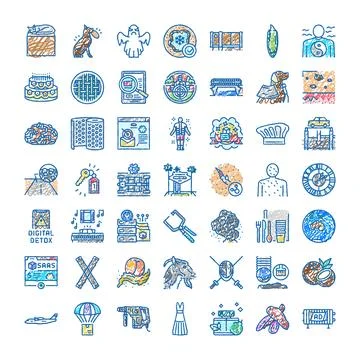 Collection of hand drawn scribble icons for various concepts Stock-Illustration