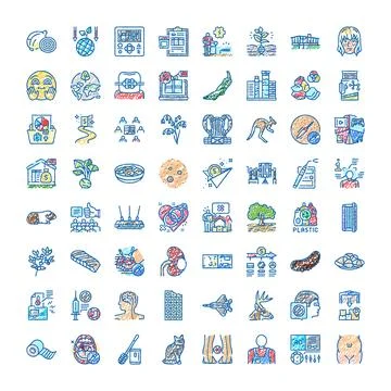 Collection of hand drawn scribble style icons Illustrazione stock