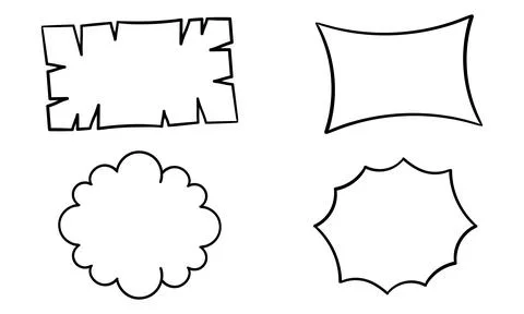 A collection of hand drawn text boxes Stock-Illustration