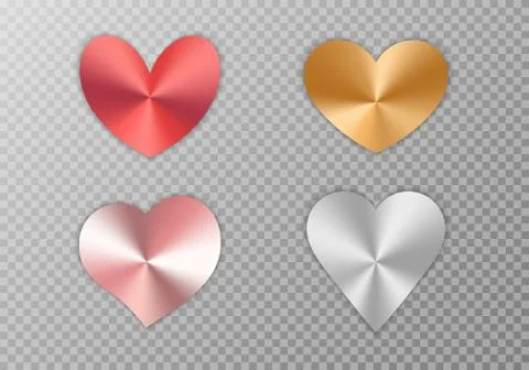 Collection of hearts with gradient Stock Illustration