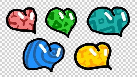 Collection of hearts Stock Illustration