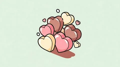 Collection of hearts Stock Illustration