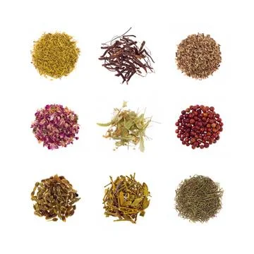 Collection of Herbal tea Foto stock