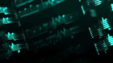 A Collection of High Quality Music Notes Texture. Seamless Background LOOP. Видео 62625664