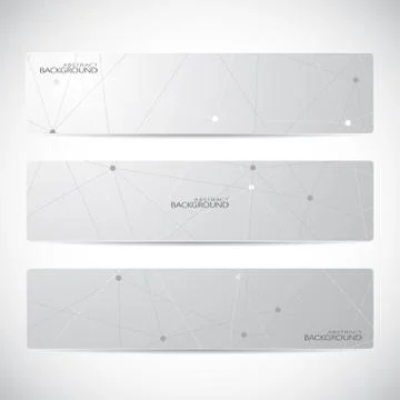Collection of horizontal banner design. Molecule and communication background 스톡 일러스트