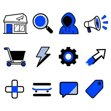 Collection of Icons Stock Illustration