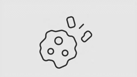 Collection of icons representing space Stock Footage 274534218
