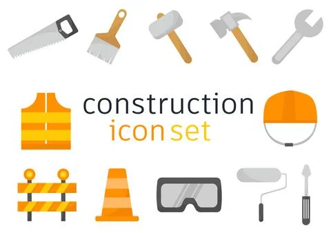 Collection of illustration tools Stock Illustration