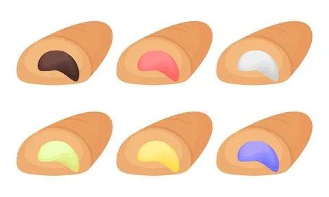 Collection of illustrations of bread Stock Illustration