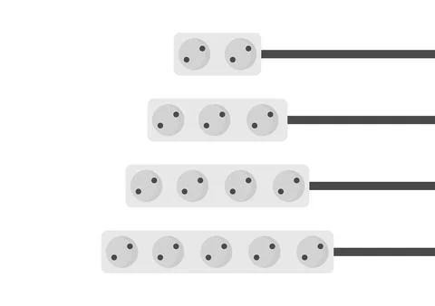 A collection of illustrations of sockets Stock Illustration