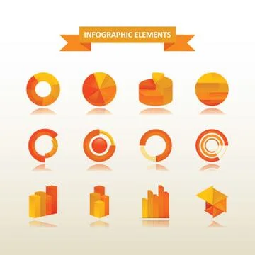 Collection of infographic elements Stock Illustration