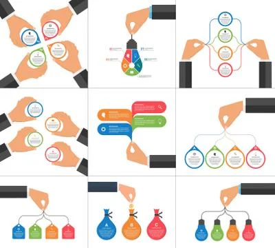 Collection infographics. Design elements. Can be used for business presentations 스톡 일러스트