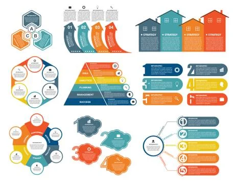 Collection infographics. Design elements. Infographics for business Stock Illustration