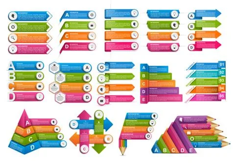 Collection infographics. Vector design elements. Infographics for business Stock Illustration