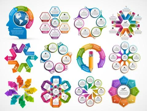 Collection infographics. Vector design elements. Infographics for business Stock Illustration