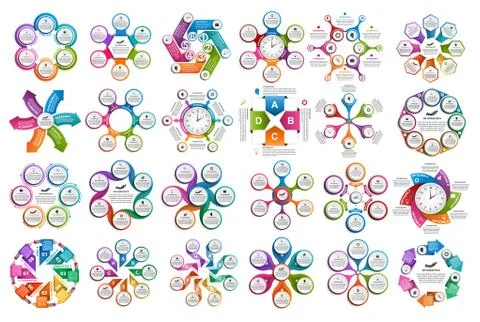 Collection infographics. Vector design elements. Infographics for business Stock Illustration