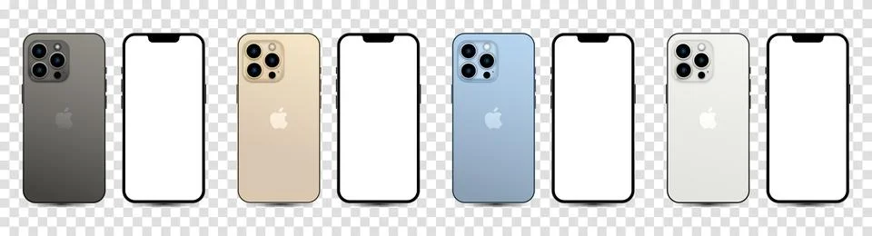 Collection of iphone 13 Stock Illustration