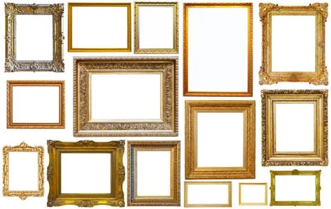 Collection of isplated frames Stock Photos