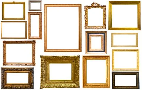 Collection of isplated frames Stock Photos