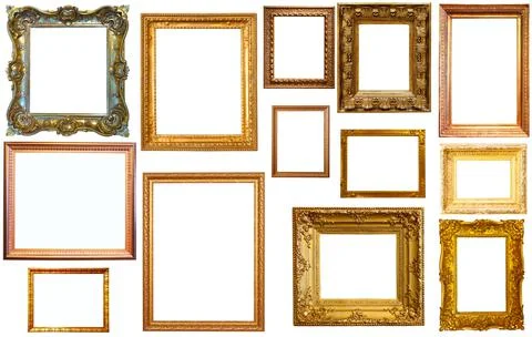 Collection of isplated frames Stock Photos