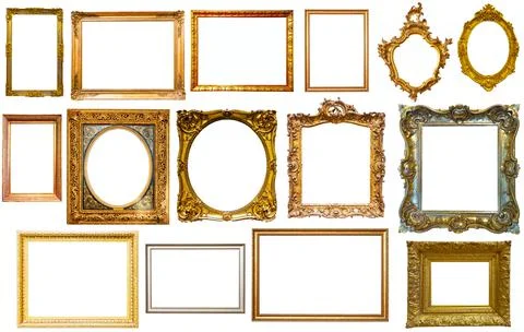 Collection of isplated frames Stock Photos