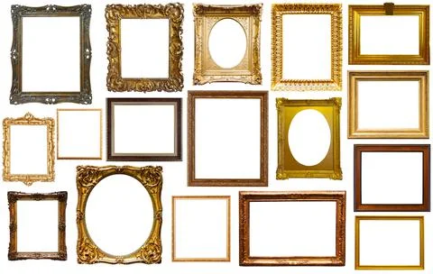 Collection of isplated frames Stock Photos