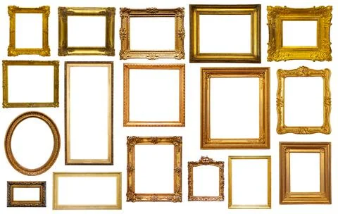 Collection of isplated frames Stock Photos