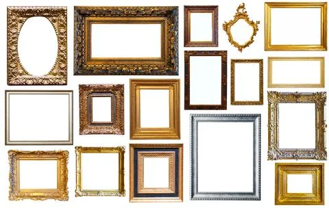 Collection of isplated frames Stock Photos