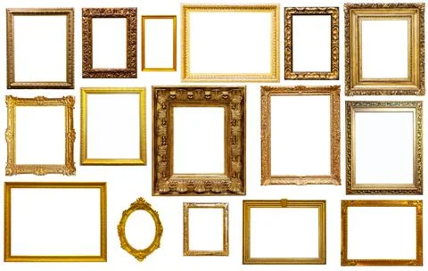 Collection of isplated frames Stock Photos
