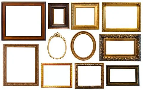 Collection of isplated frames Stock Photos