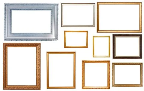 Collection of isplated frames Stock Photos