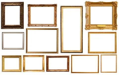 Collection of isplated frames Stock Photos