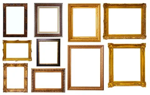 Collection of isplated frames Stock Photos