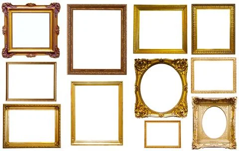Collection of isplated frames Stock Photos