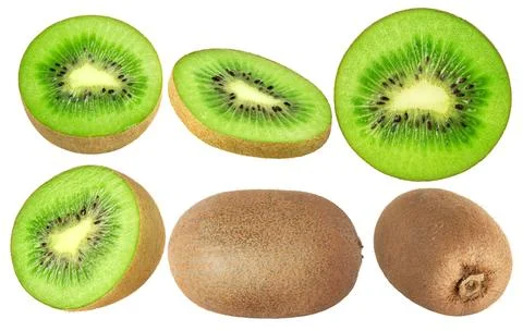 Collection of kiwi fruit Stock Photos
