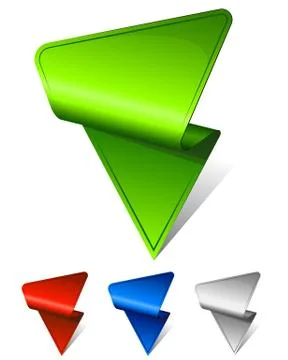 Collection label with arrow dawn Stock Illustration