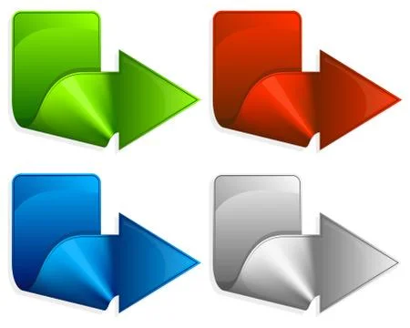 Collection label with arrow Stock Illustration