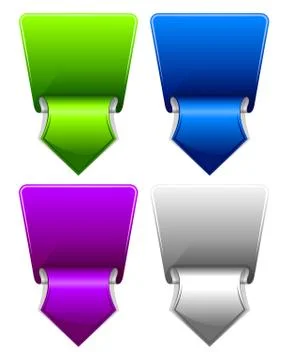 Collection label with curled edge Stock Illustration