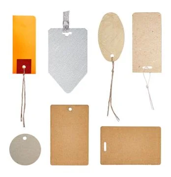 Collection of labels and price tags Stock Photos
